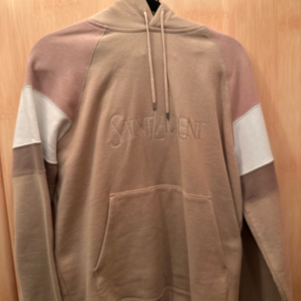 Saint Laurent Tan Sweatshirt Classic Pullover Design